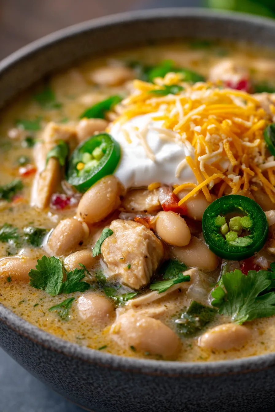 High Protein White Chicken Chili (Hearty & Comforting)-texture-macro
