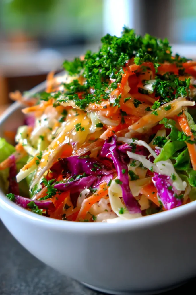 Creamy Honey Mustard Coleslaw: Easy Potluck Side!