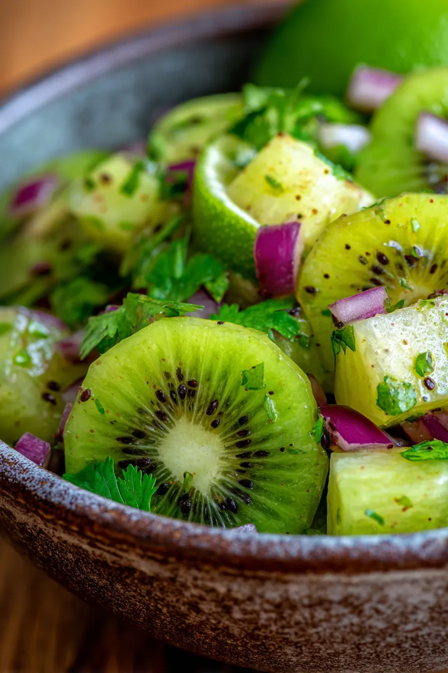 Kiwi Lime Salsa Fresca-fresh-green-presentation