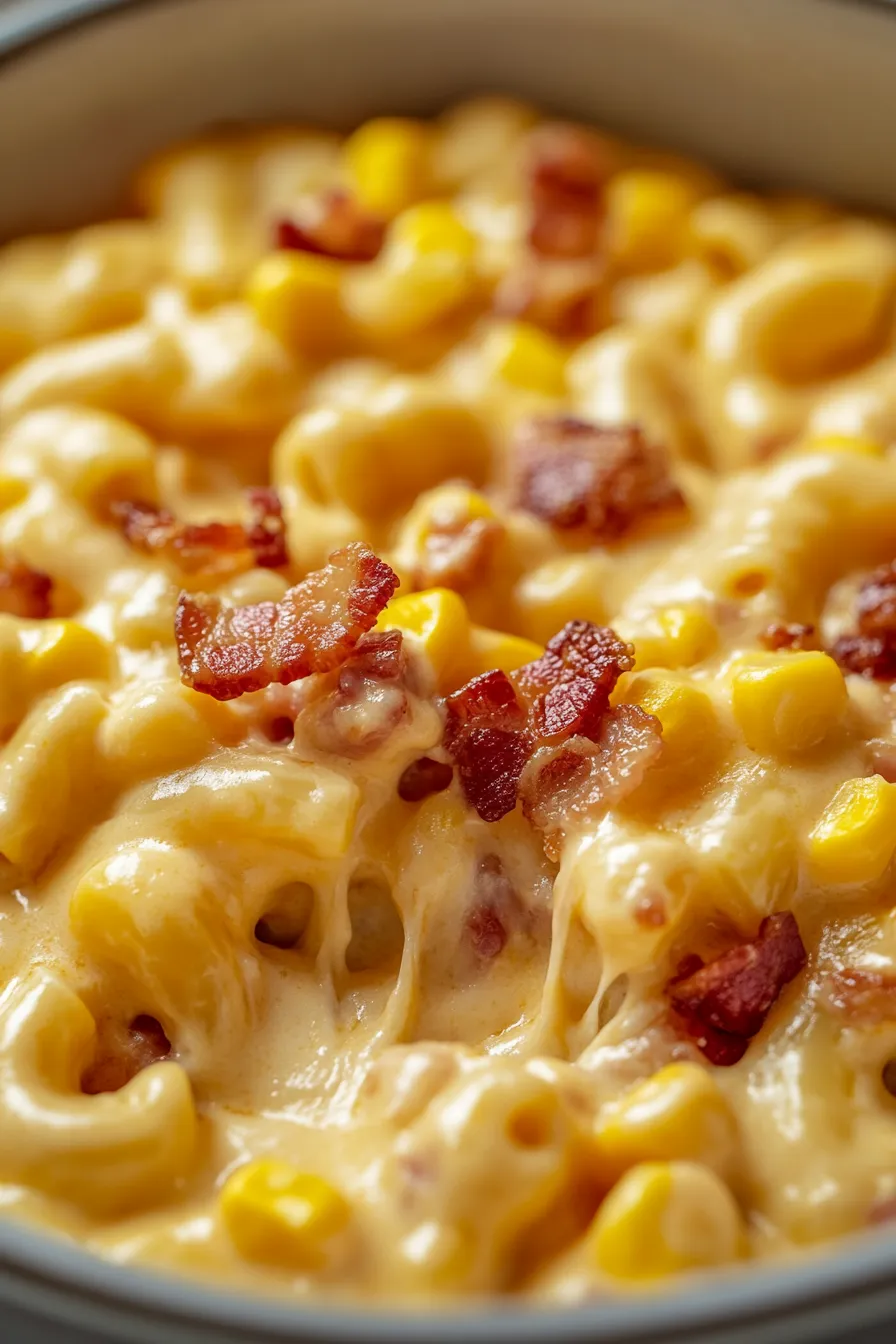 Mac and Cheese with Bacon & Sweet Corn-ingredients-rustic
