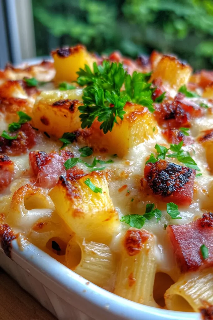 Mac and Cheese with Pineapple & Ham: Sweet & Savory Twist!
