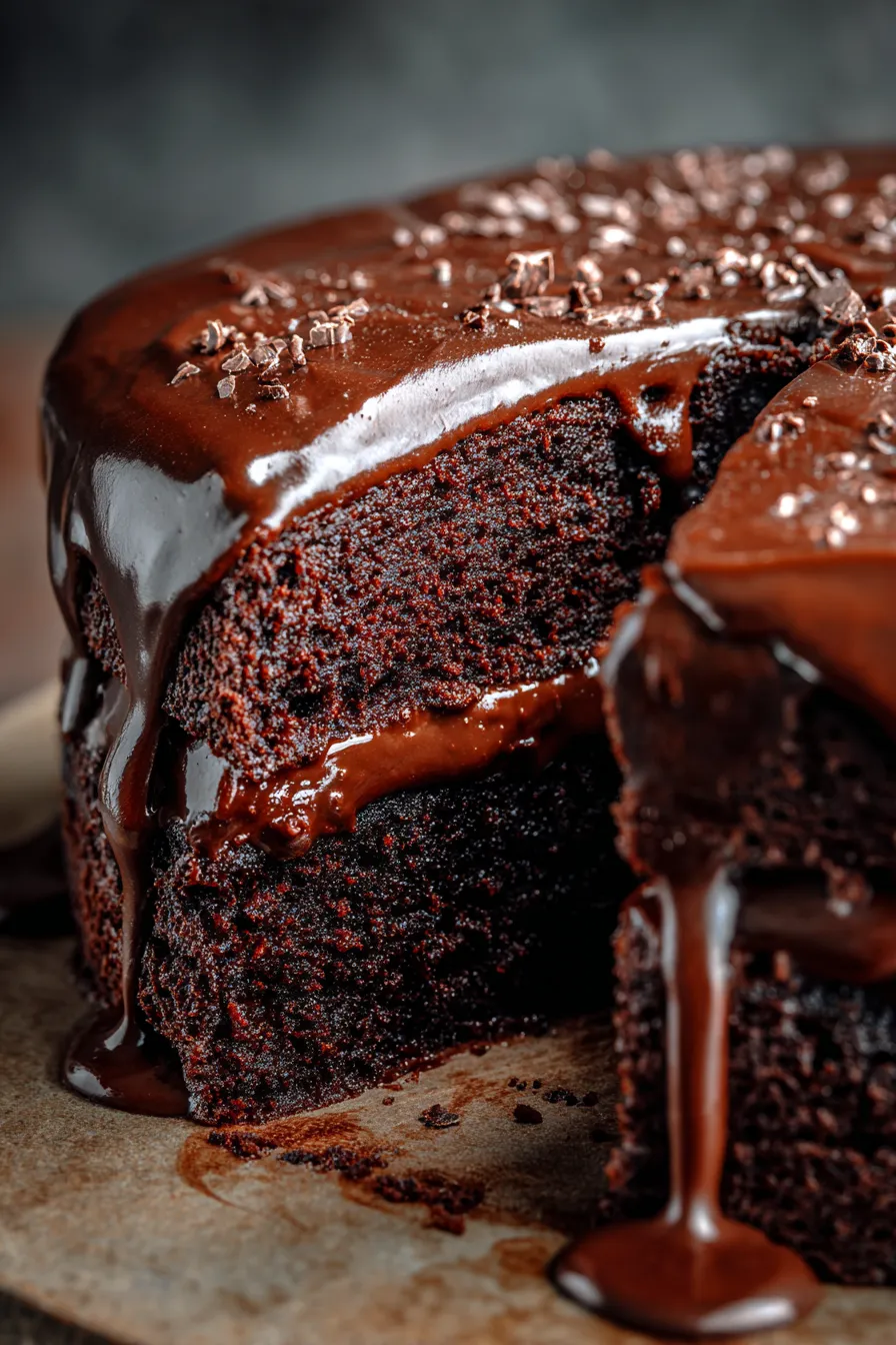 Moist Chocolate Cake layers
