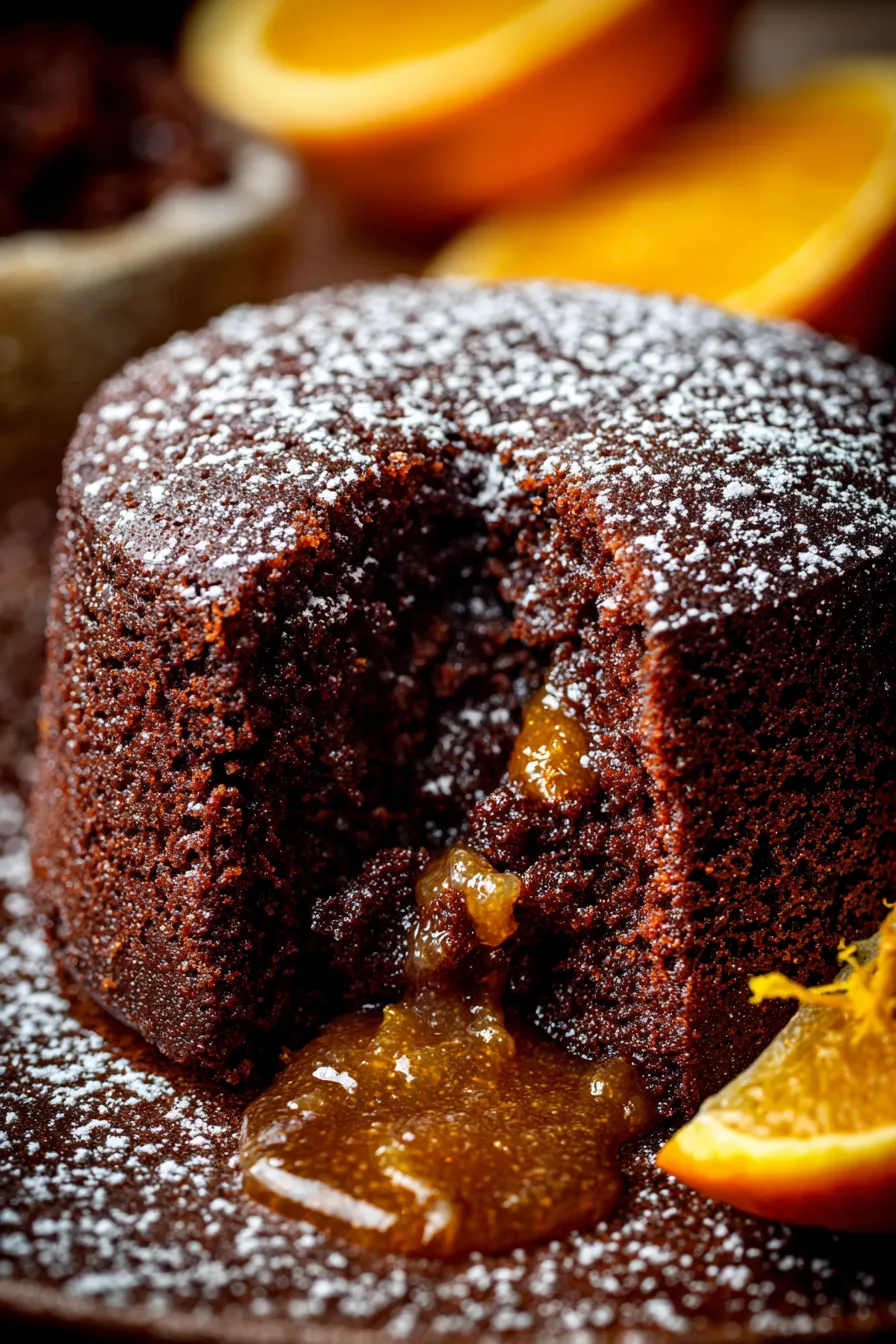 Moist chocolate cake overhead shot