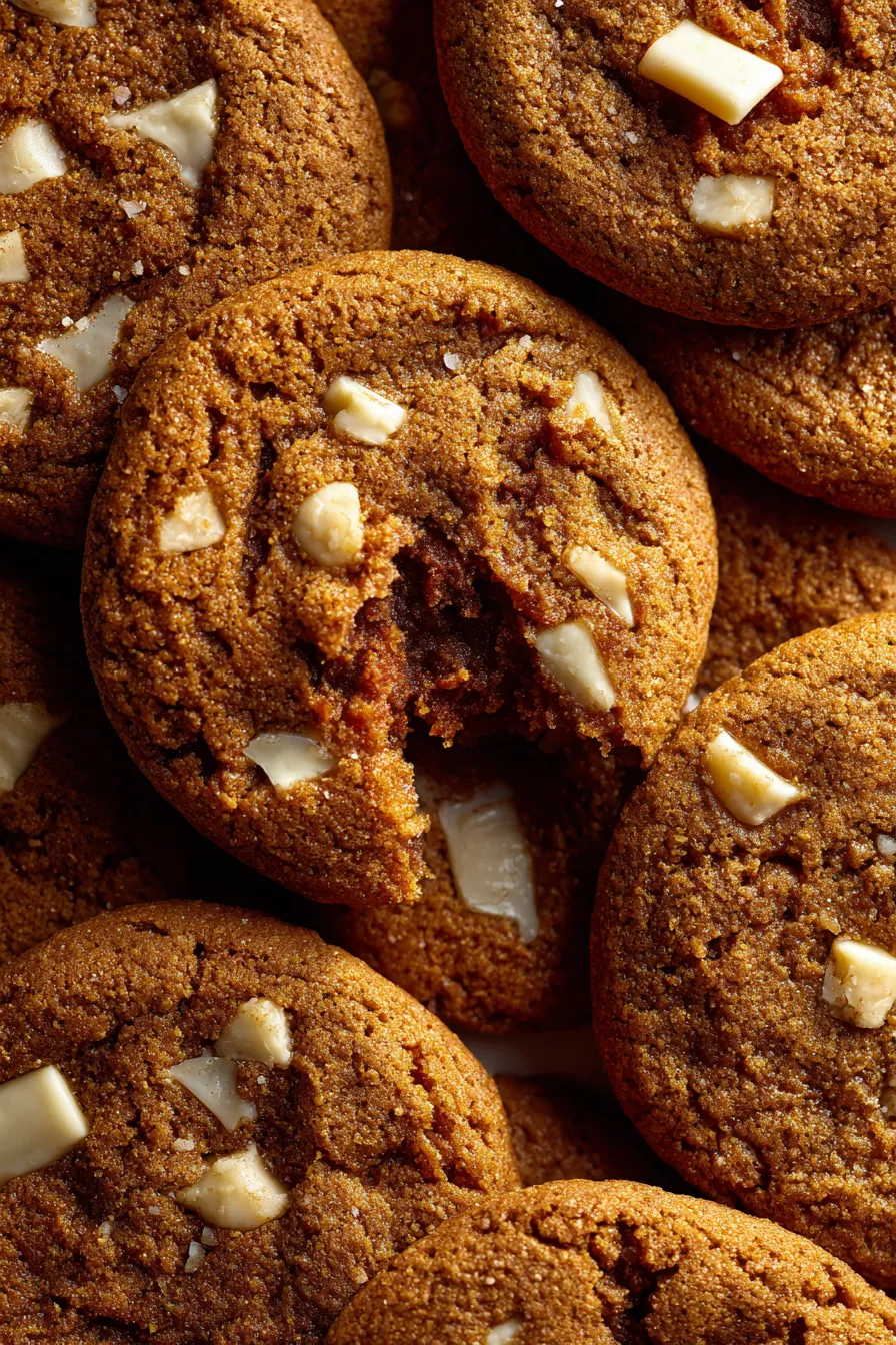 Molasses cookie dough scoop closeup