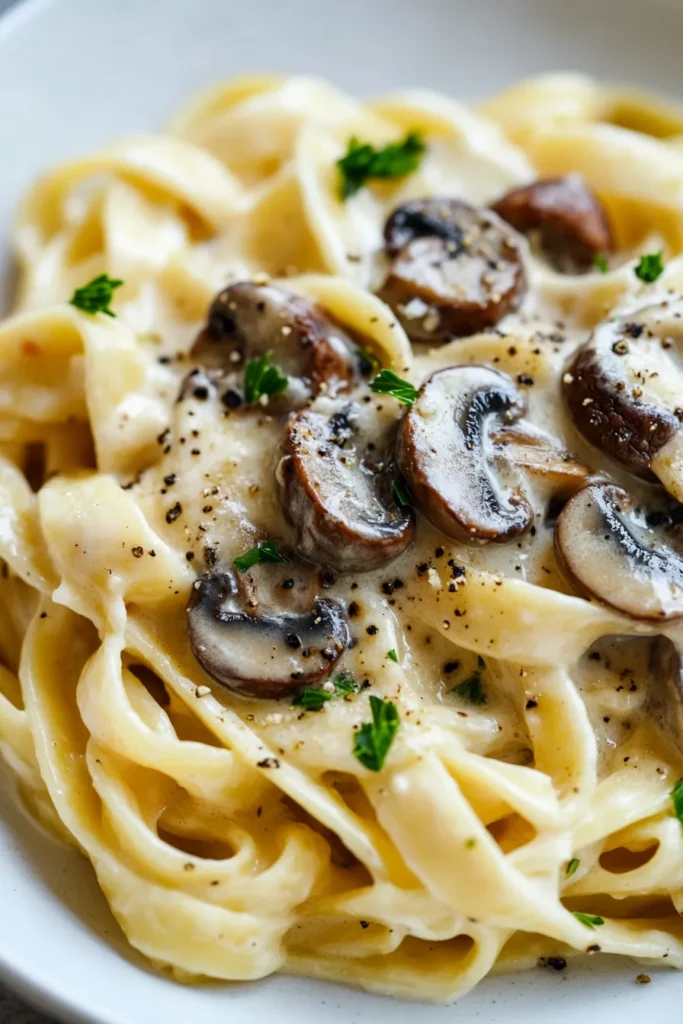 Decadent Mushroom Alfredo with Truffle Style Flavor – Easy Recipe