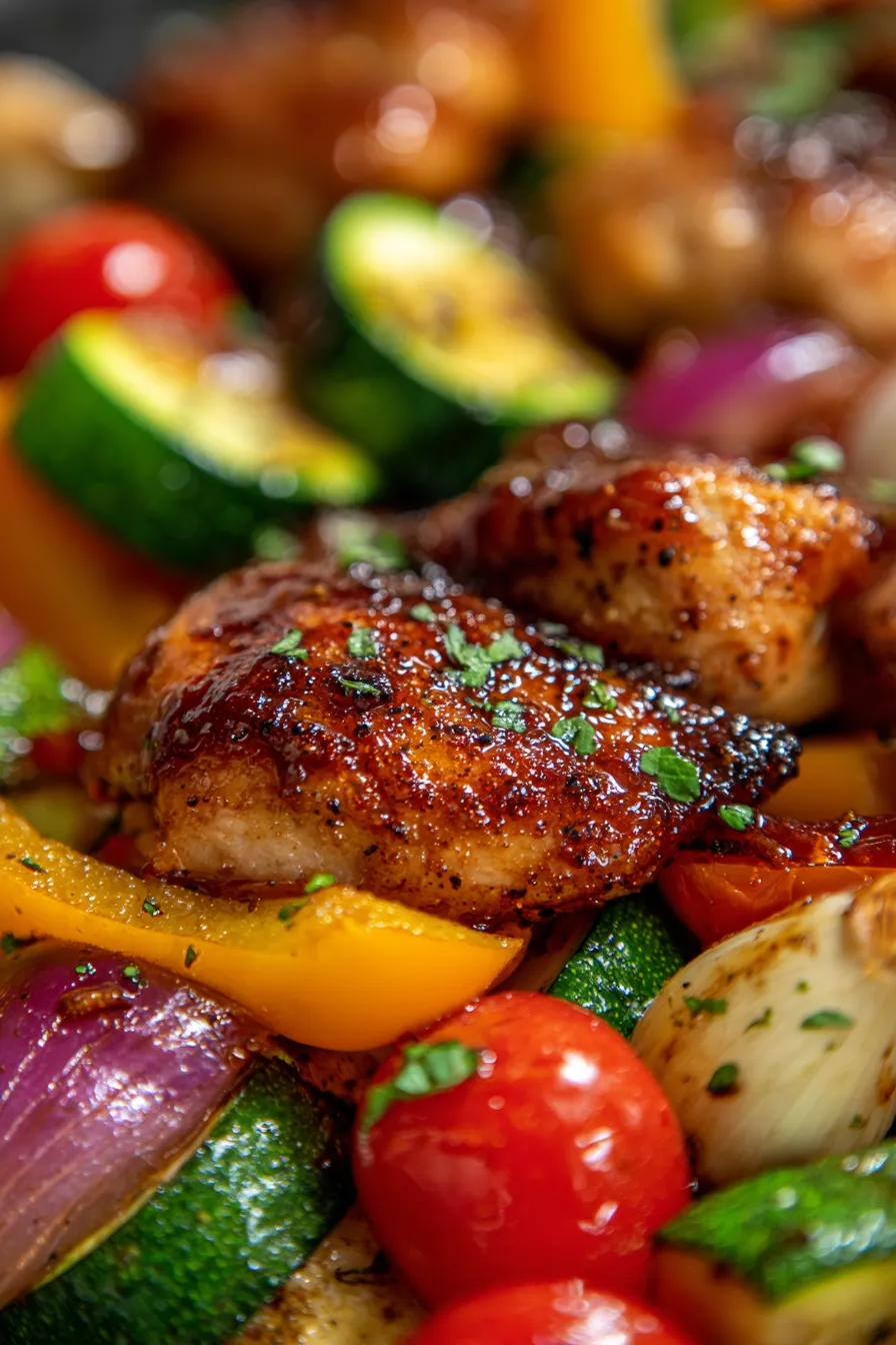 One-Pan Balsamic Chicken with Roasted Vegetables-vegetables-vibrant