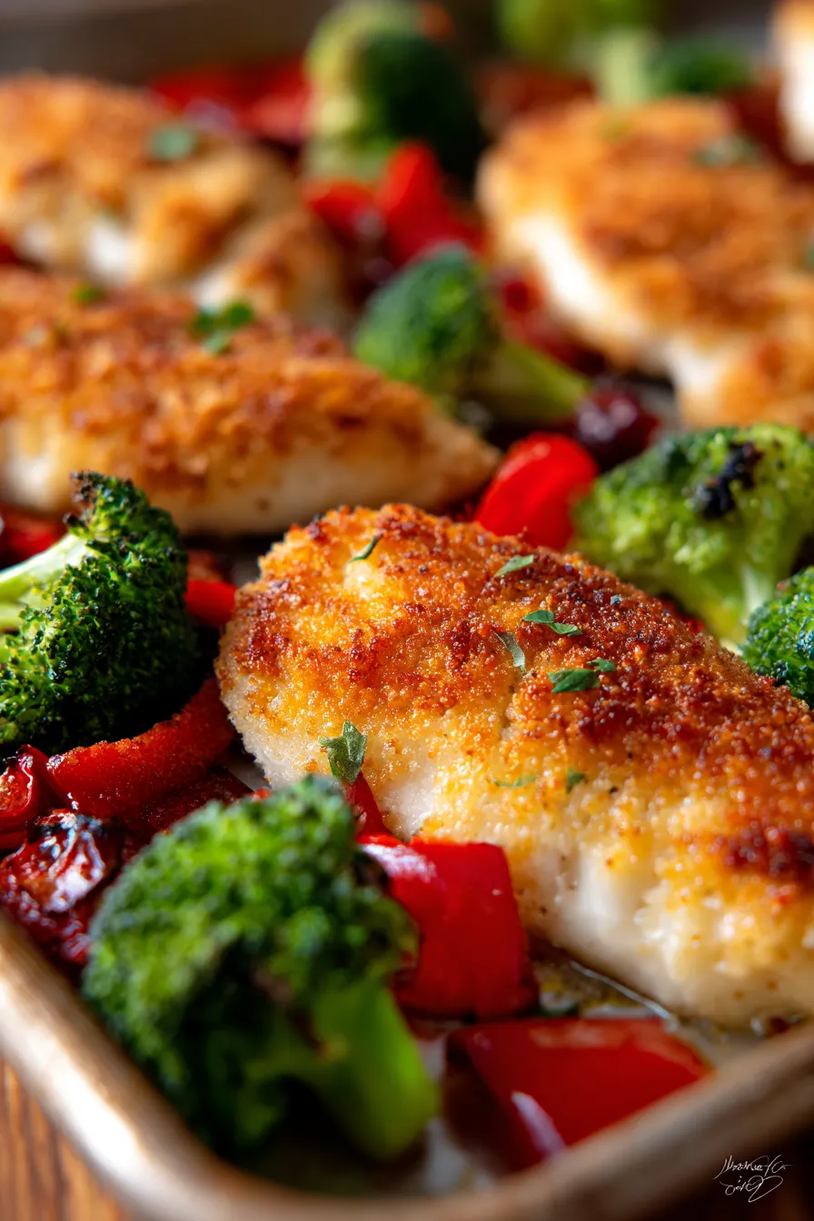 one pan meal with vibrant colors