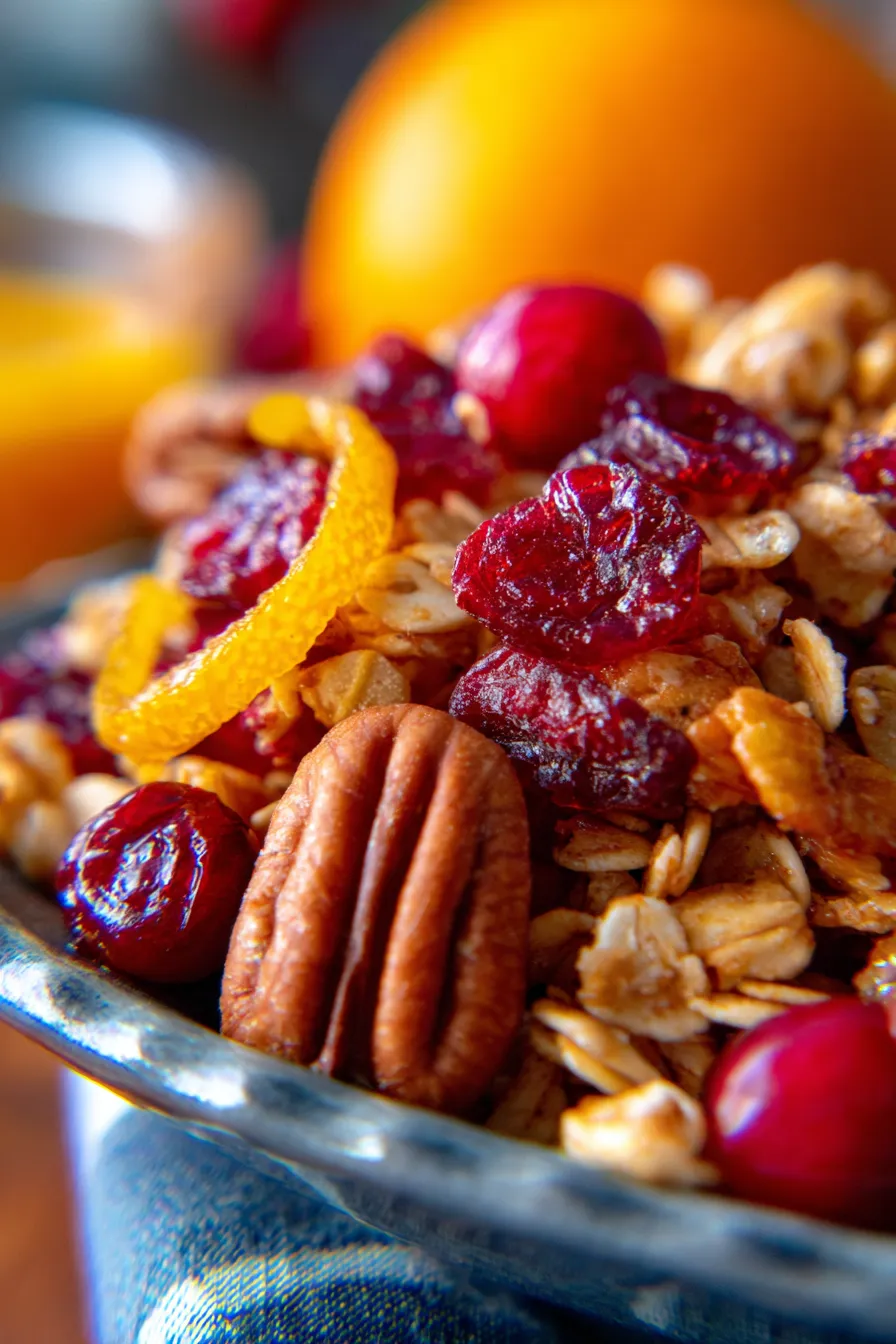 Orange Cranberry Holiday Granola: Festive & Easy Homemade!