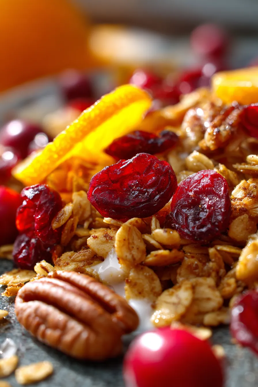 Orange Cranberry Holiday Granola-jar-gift