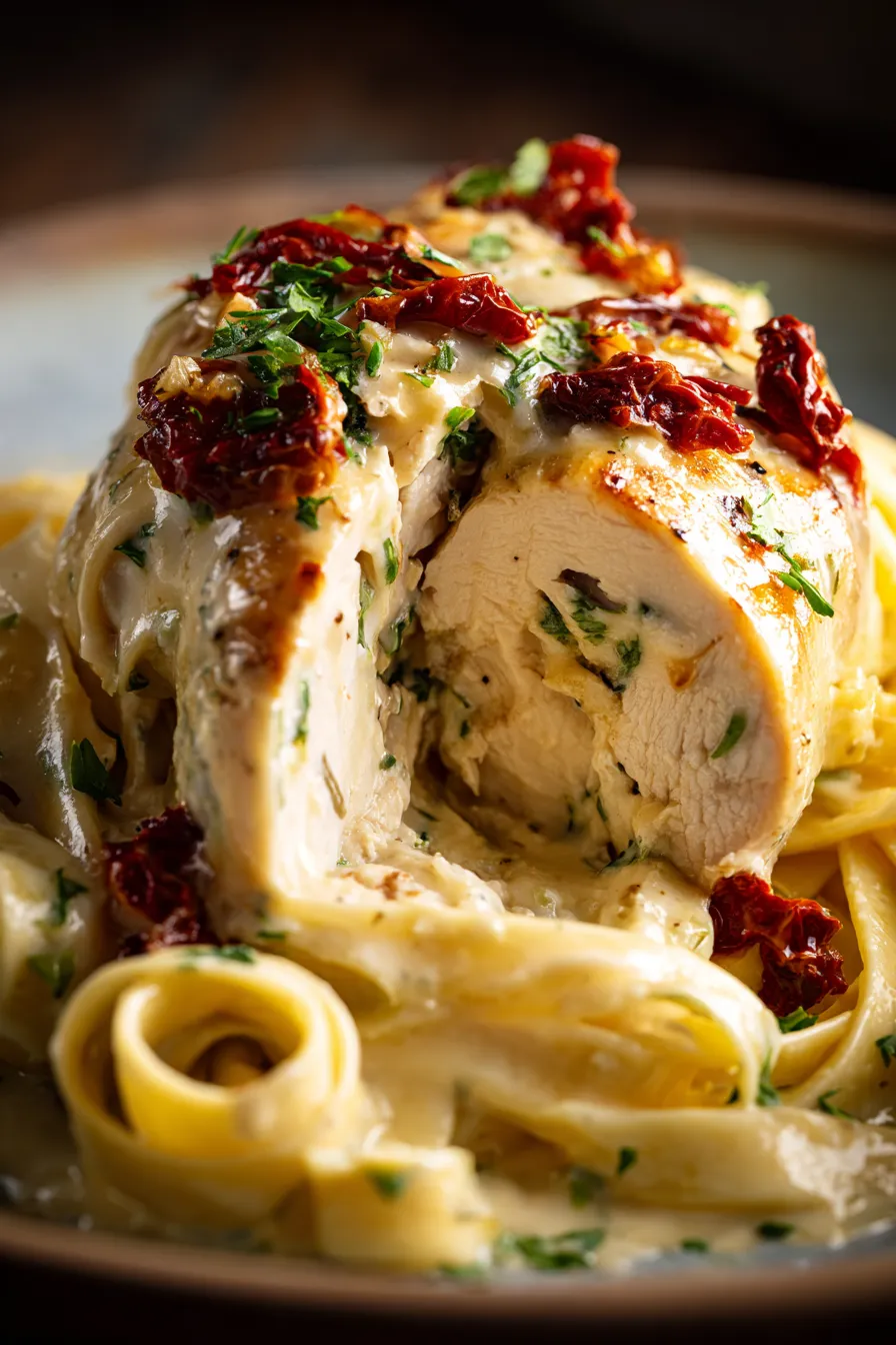 overhead view of pasta plate