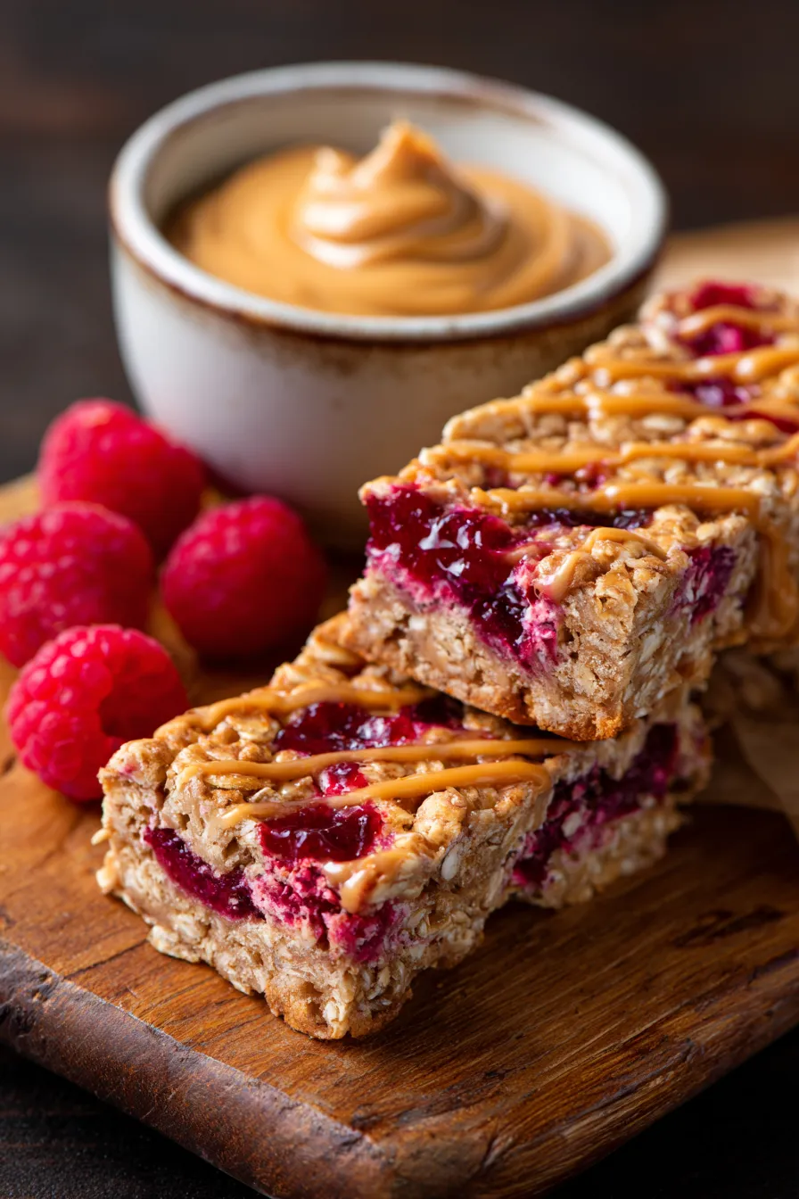 Easy Peanut Butter & Jelly Granola Bars (No-Bake Recipe!)