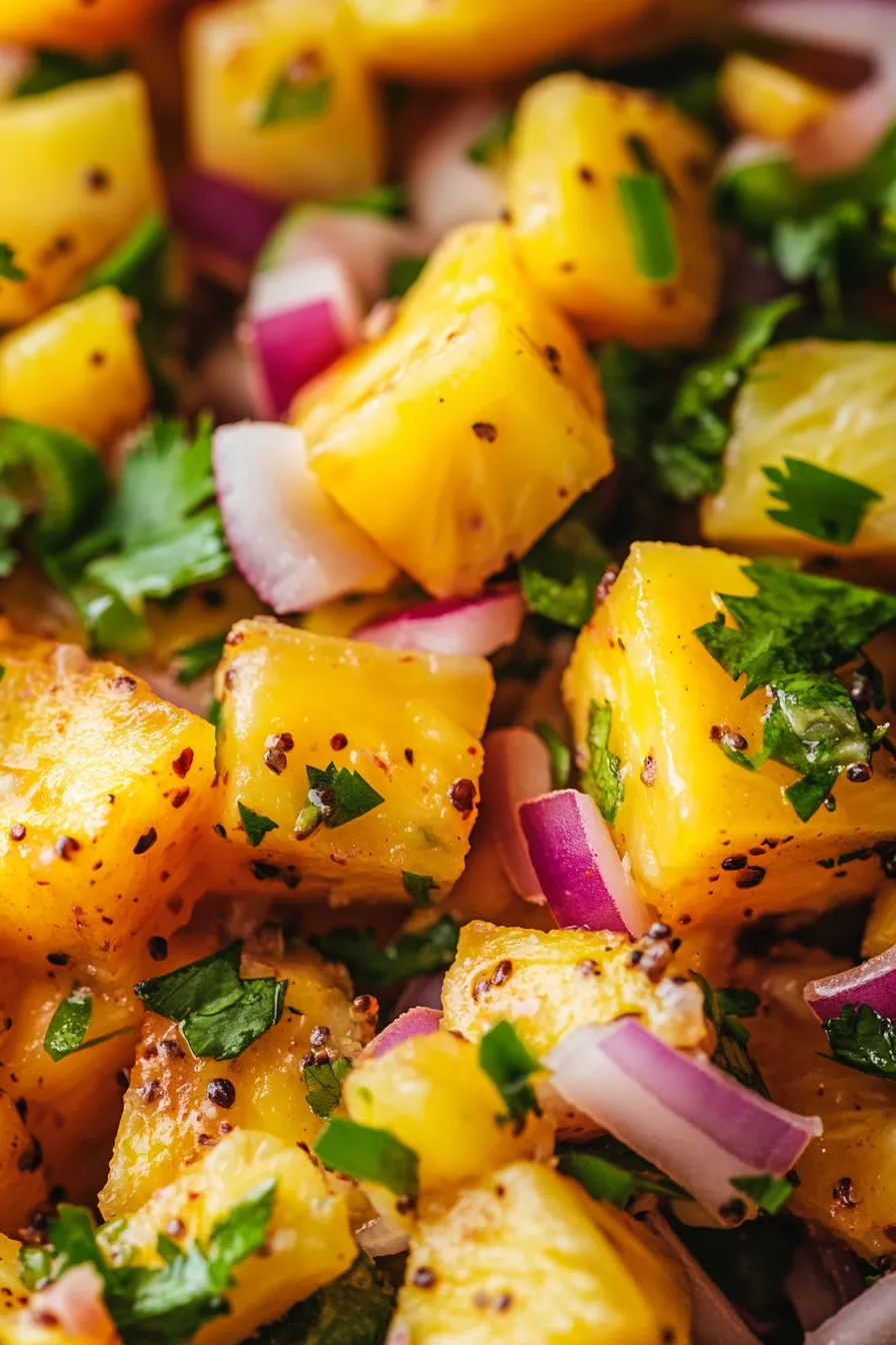 Pineapple Coconut Island Salsa-closeup-texture