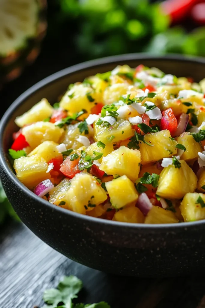 Tropical Pineapple Coconut Island Salsa – Easy & Fresh!