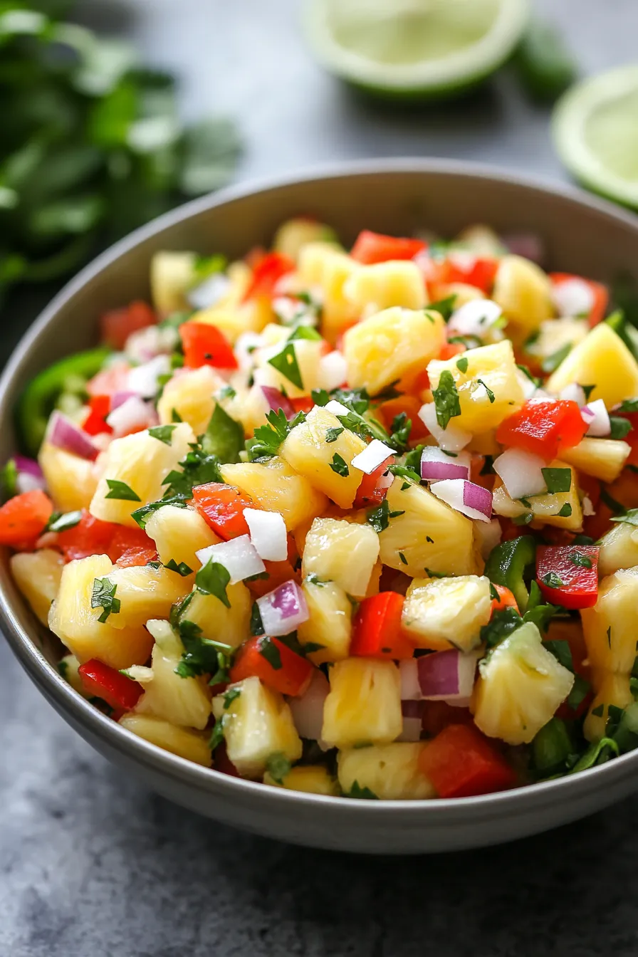 Pineapple Coconut Island Salsa-ingredients-overhead