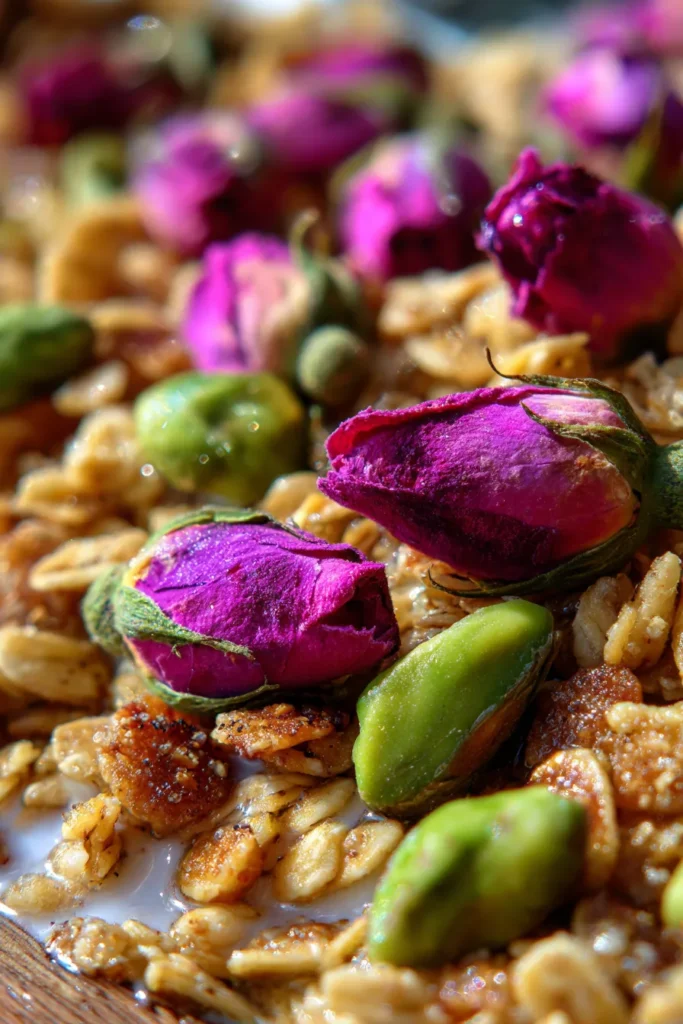 Pistachio Rose Granola: Gourmet Homemade Breakfast Recipe