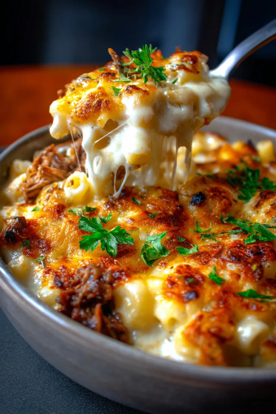 Ultimate Smoked Pulled Beef Mac & Cheese Bake Recipe
