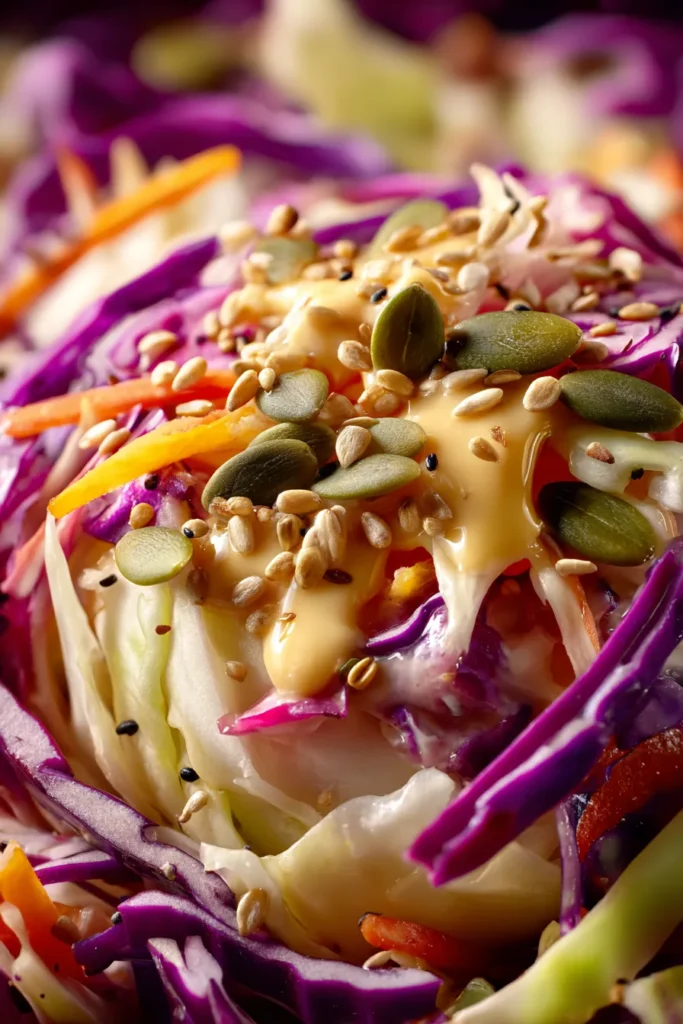 Rainbow Veggie Coleslaw with Crunchy Seeds (Best Recipe)