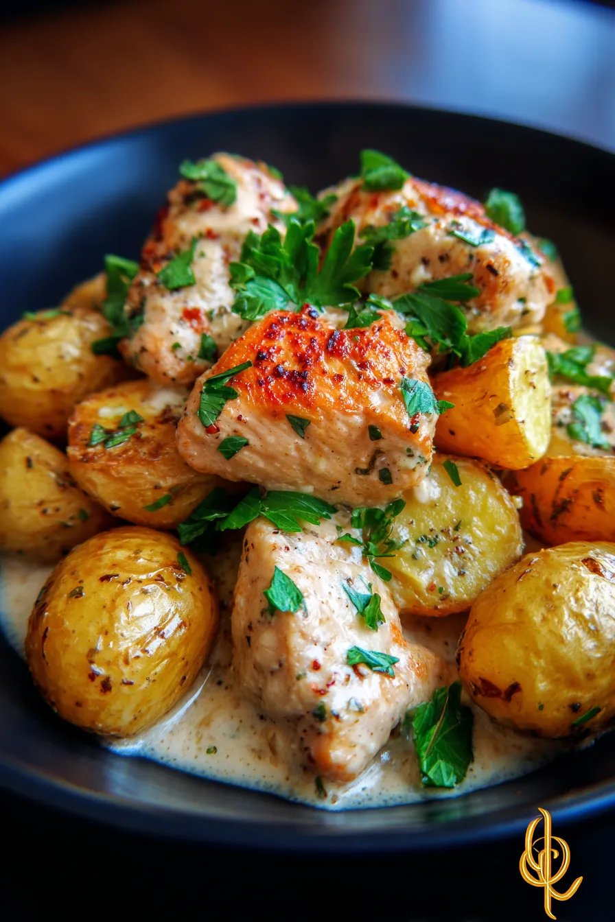 Slow Cooker Parmesan Garlic Chicken with Potatoes-serving-suggestion
