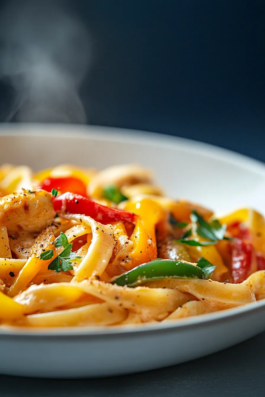 Spicy Cajun Alfredo with Bell Peppers: Ultimate Comfort Food