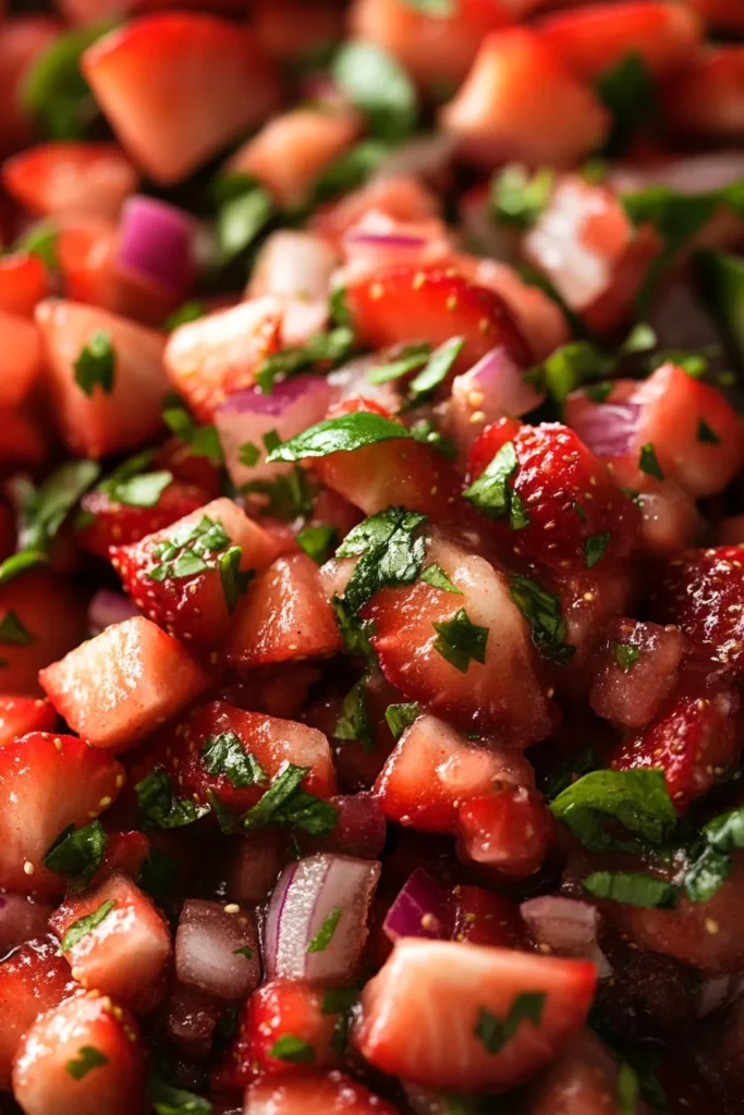 Fresh Strawberry Basil Salsa: Easy Summer Appetizer!