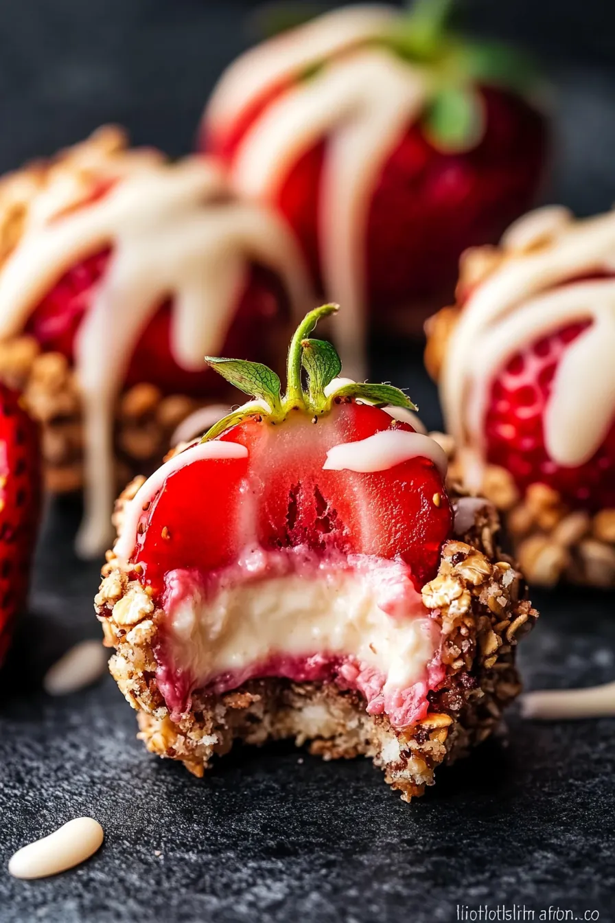 Strawberry Cheesecake Granola Bites: Easy No-Bake Snack!