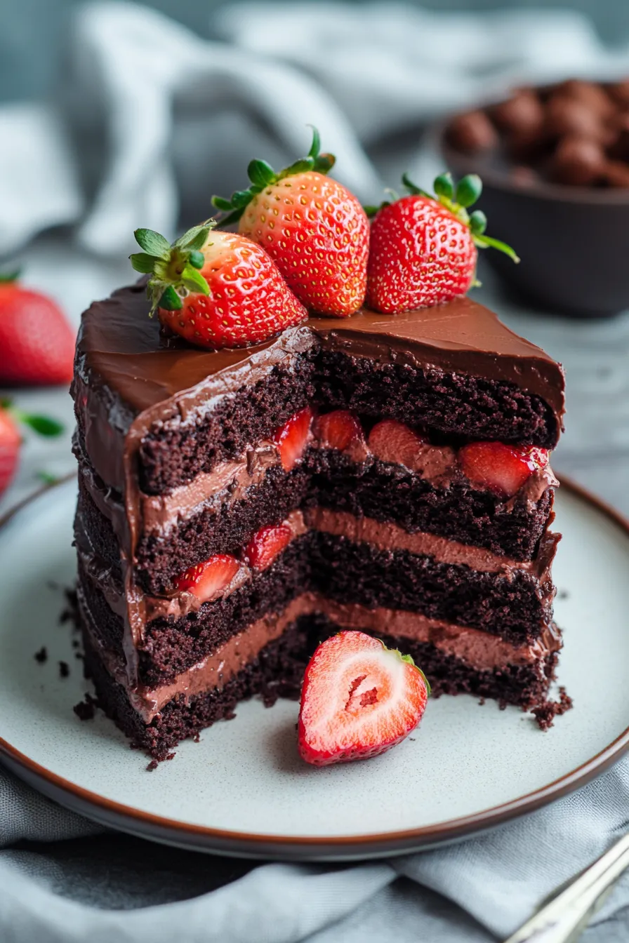 strawberry chocolate cake frosting