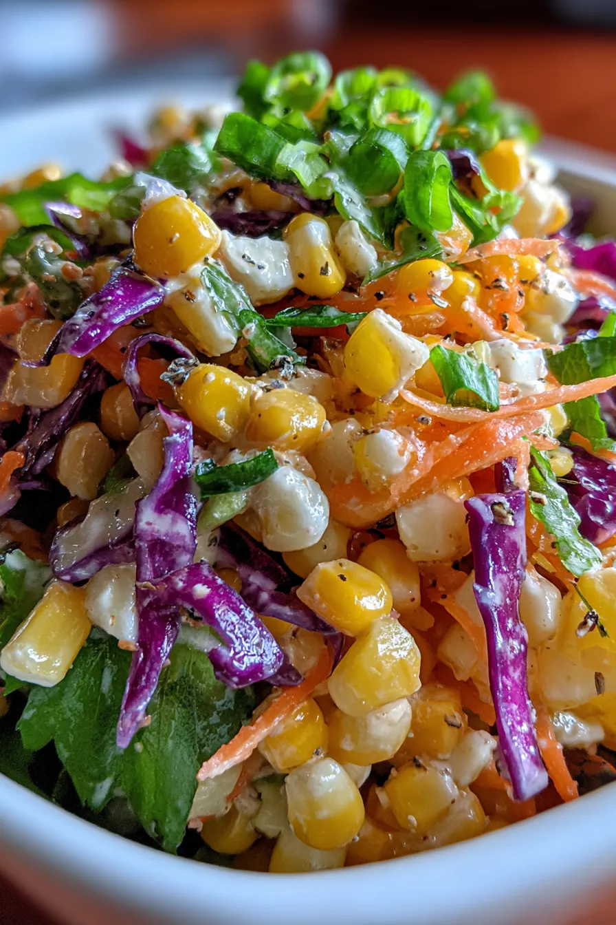 Sweet Corn & Coleslaw Salad: Easy Summer Side Dish Recipe