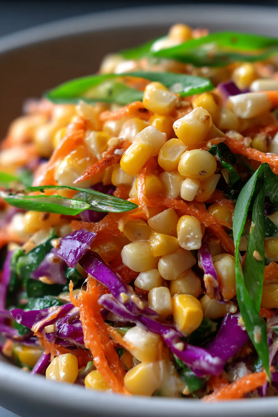 Sweet Corn & Coleslaw Salad-homemade-healthy-quick-recipe