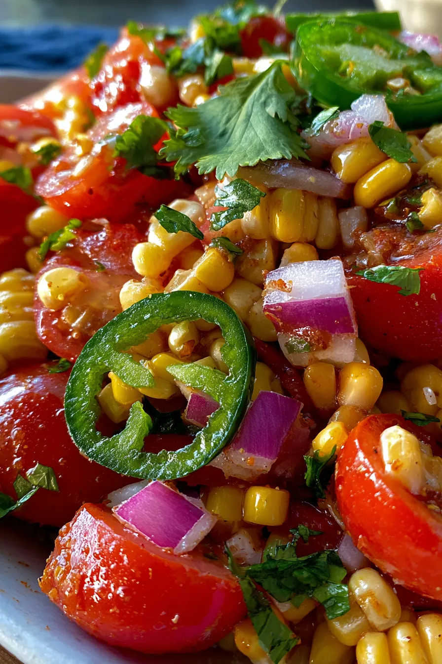 Sweet Corn & Tomato Salsa-ingredients-chopped