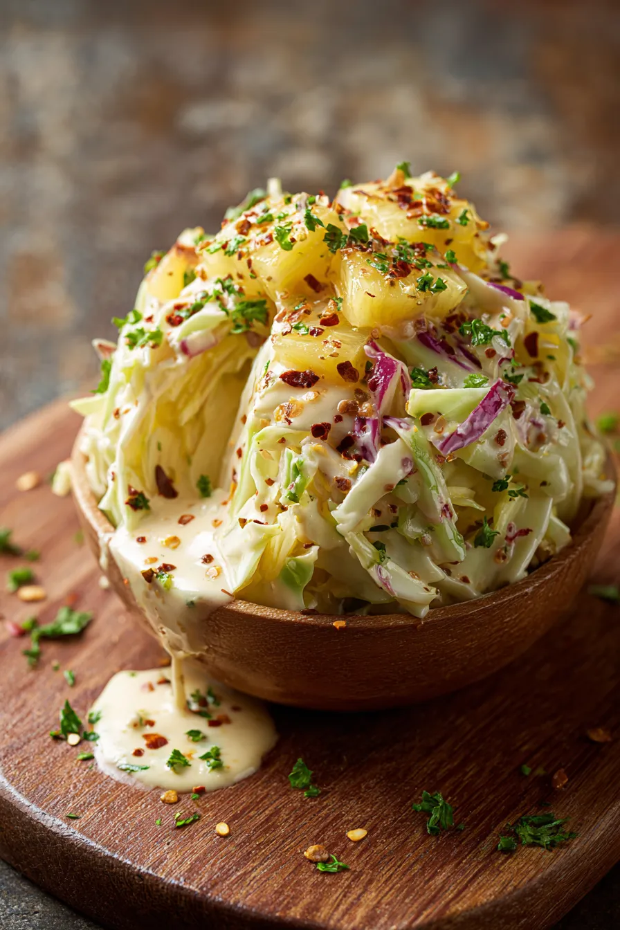 Tangy Coleslaw texture close-up
