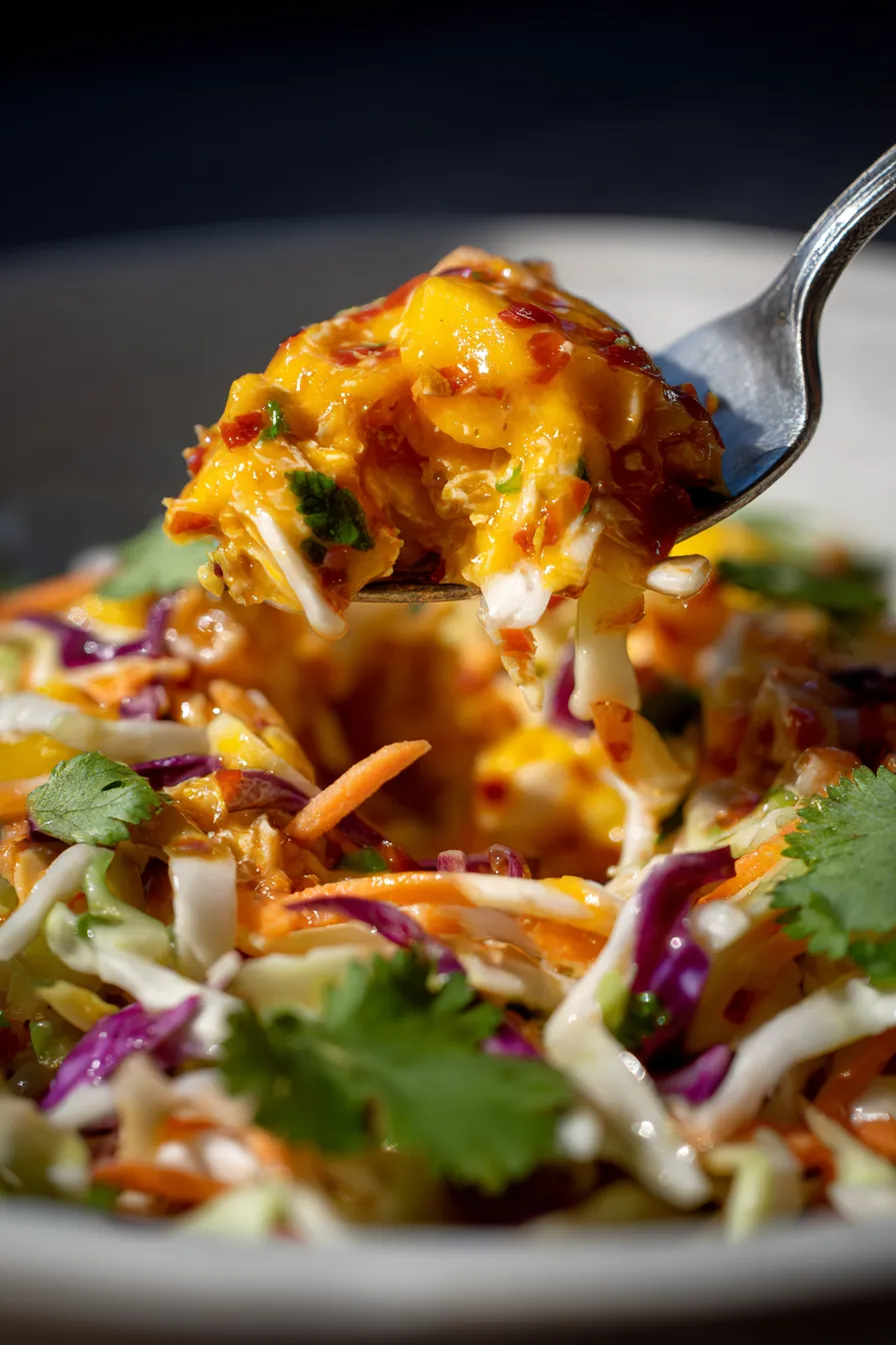 Vibrant Summer Coleslaw served