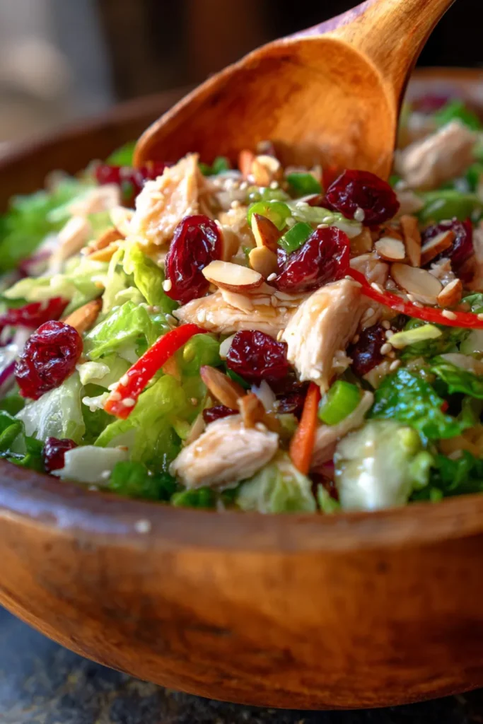 Quick & Easy Asian Chicken Cranberry Salad (15-Minute Lunch)