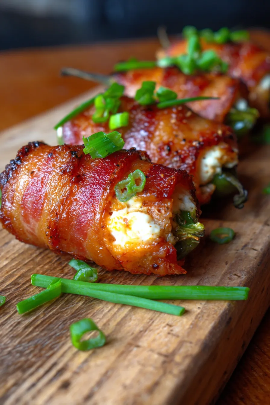Bacon Wrapped Jalapeno Poppers-closeup-texture