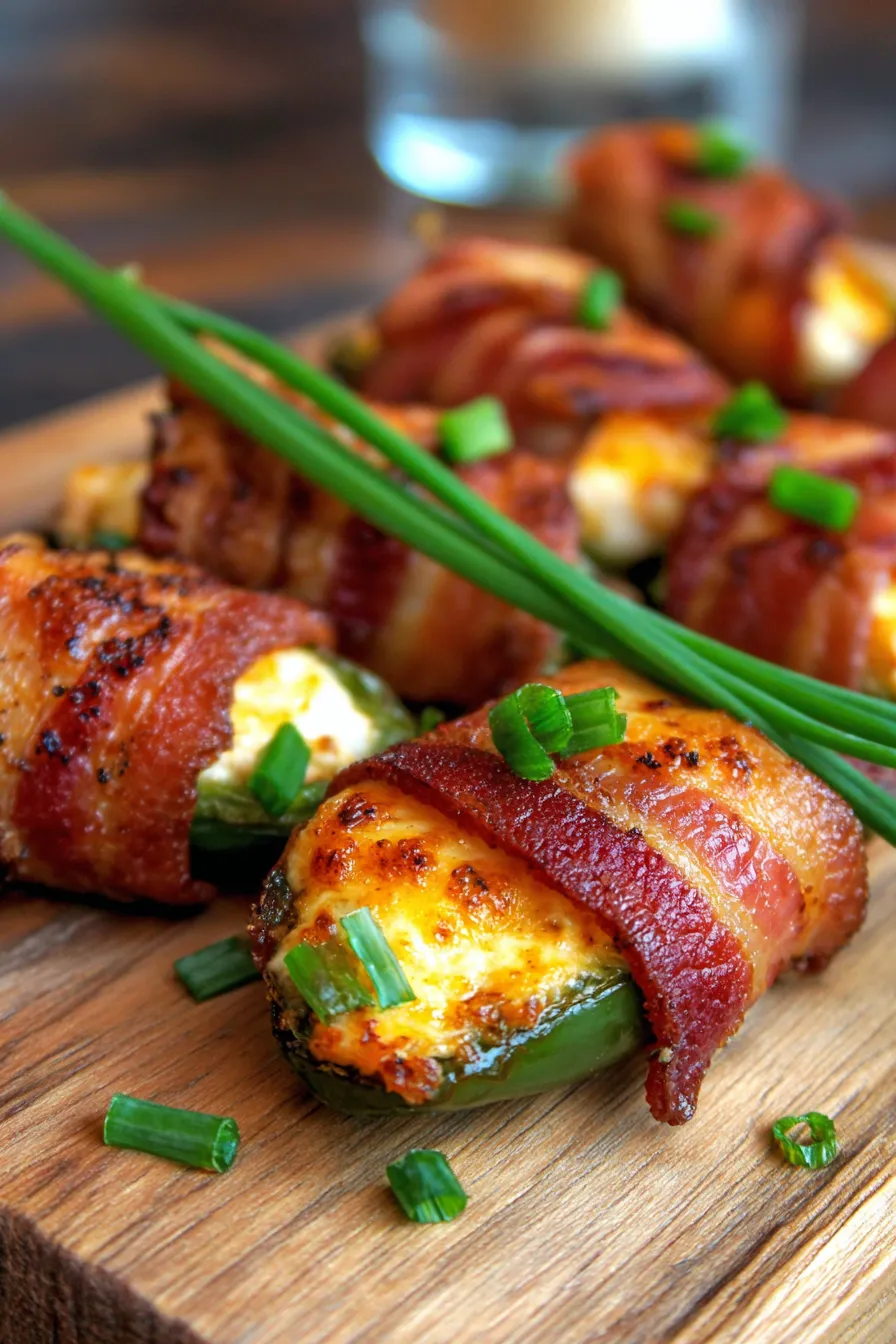 Bacon Wrapped Jalapeno Poppers-serving-board