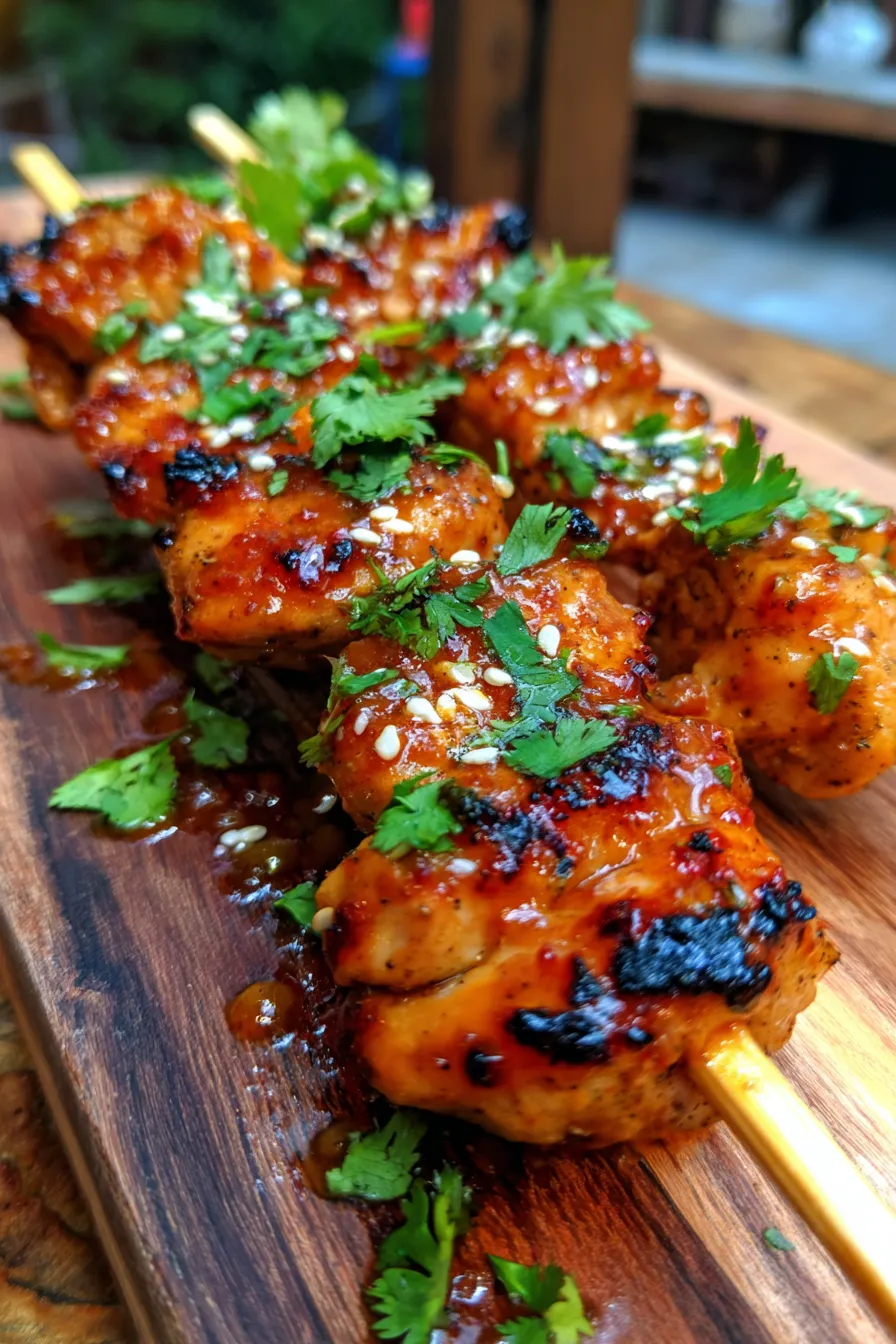 Bang Bang Chicken Skewers (Easy Crowd Favorite)-grilled-texture