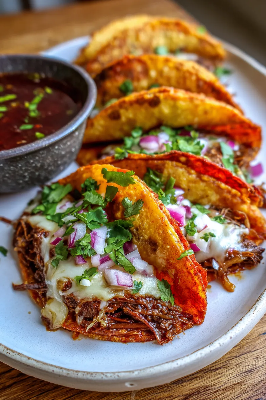 Beef Birria Tacos-closeup-texture