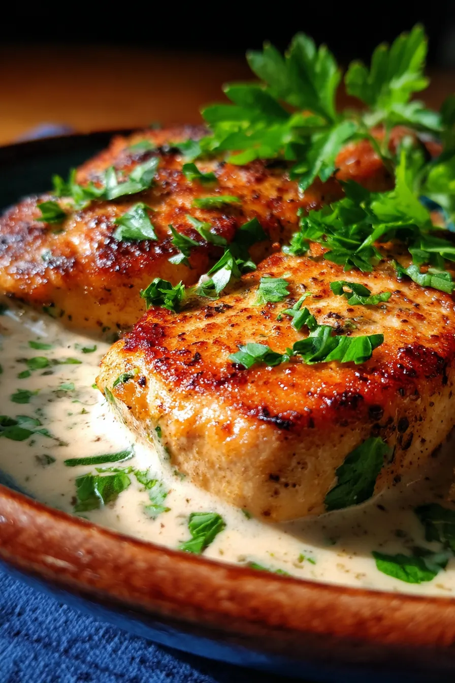 Boursin Chicken (Creamy 30-Minute Dinner Recipe)-sauce-closeup
