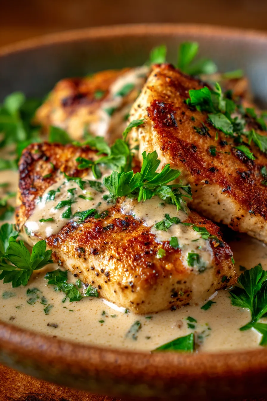 Boursin Chicken (Creamy 30-Minute Dinner Recipe)-served-plate