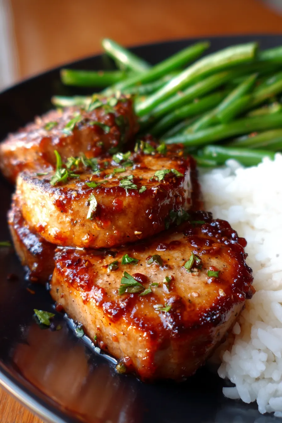 Brown Sugar Pork Chops (30-Minute Dinner)-sauce-closeup