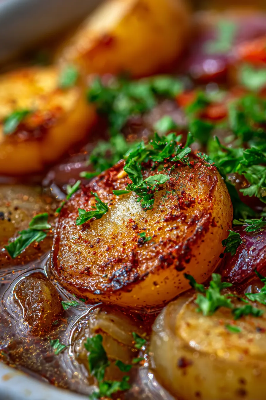 caramelized onions close-up