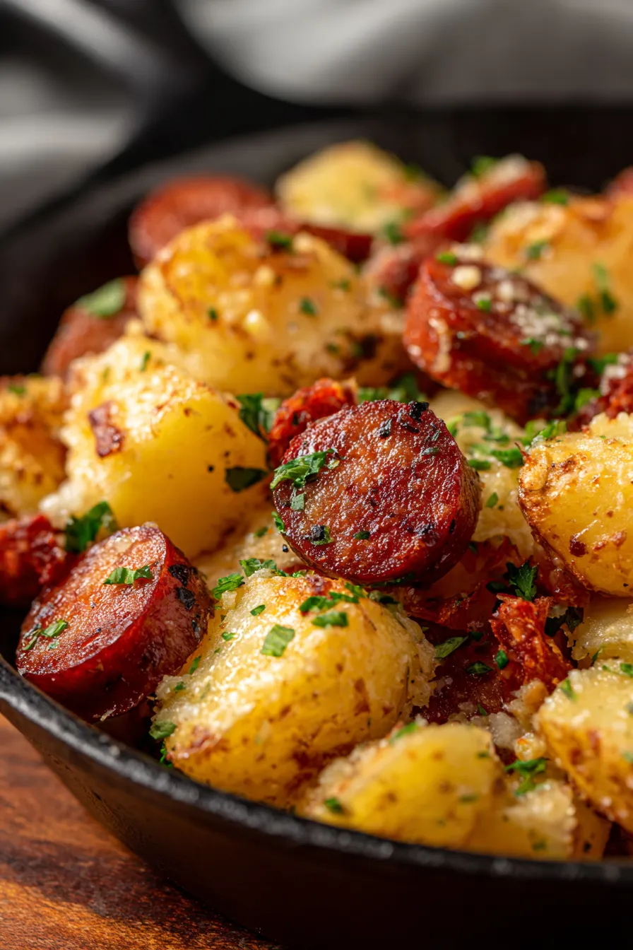 Cheesy Ranch Potatoes with Smoked Sausage (Easy Meal Prep)