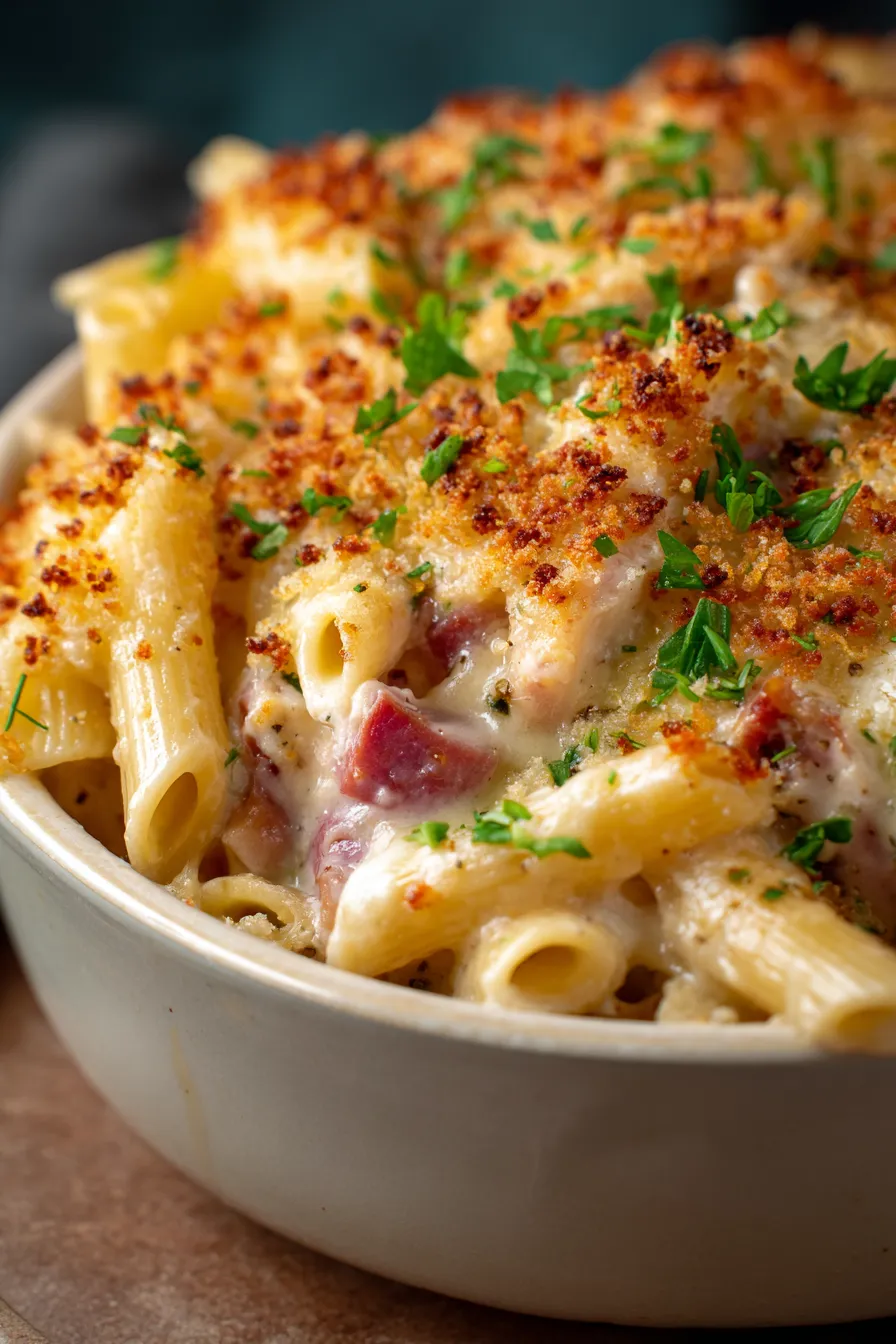 Easy Cheesy Chicken Cordon Bleu Casserole (Oven Dinner!)