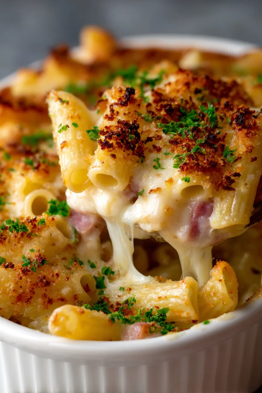 Chicken Cordon Bleu Casserole-ingredients-overhead