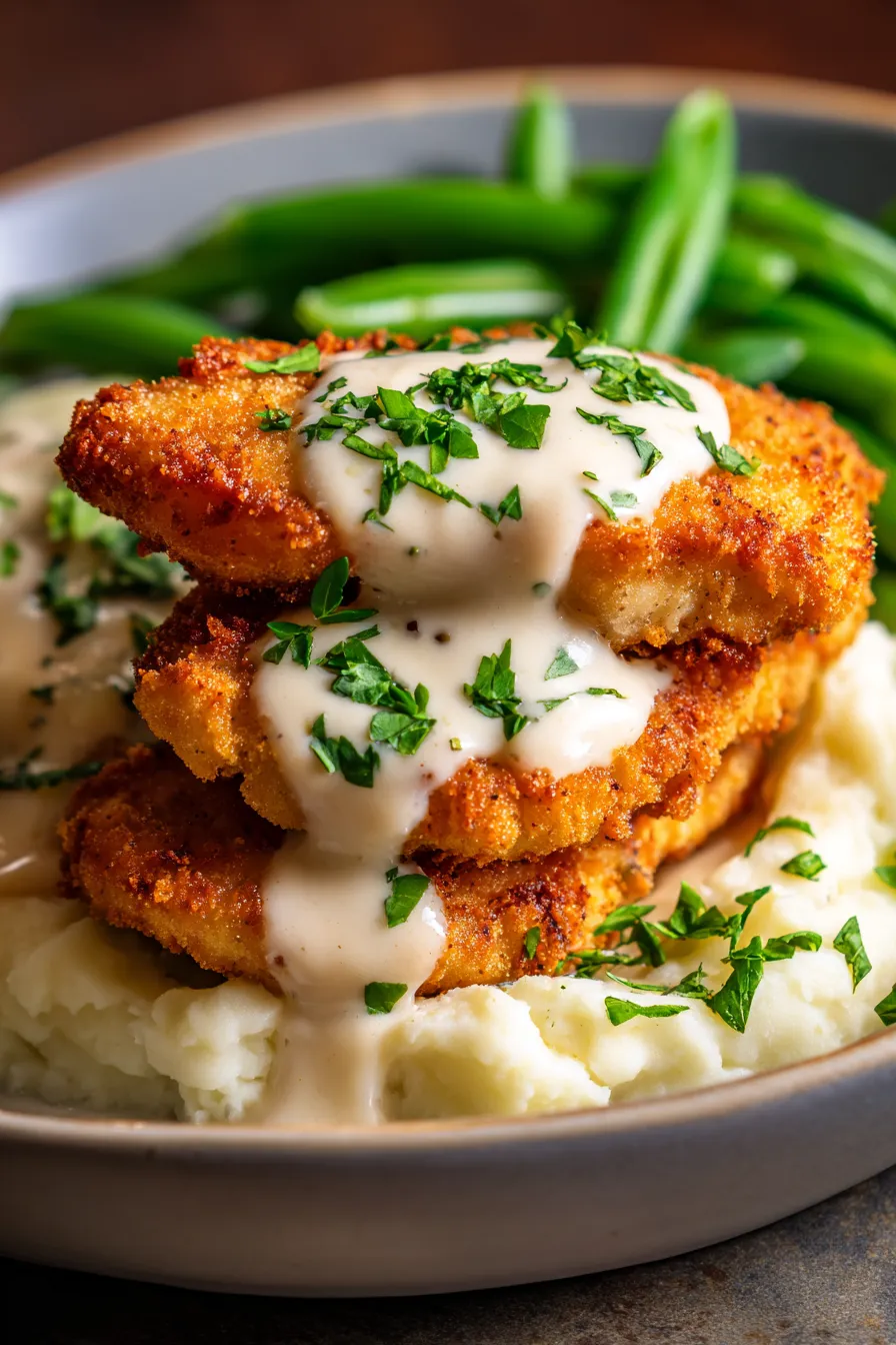 Chicken Fried Chicken-gravy-closeup