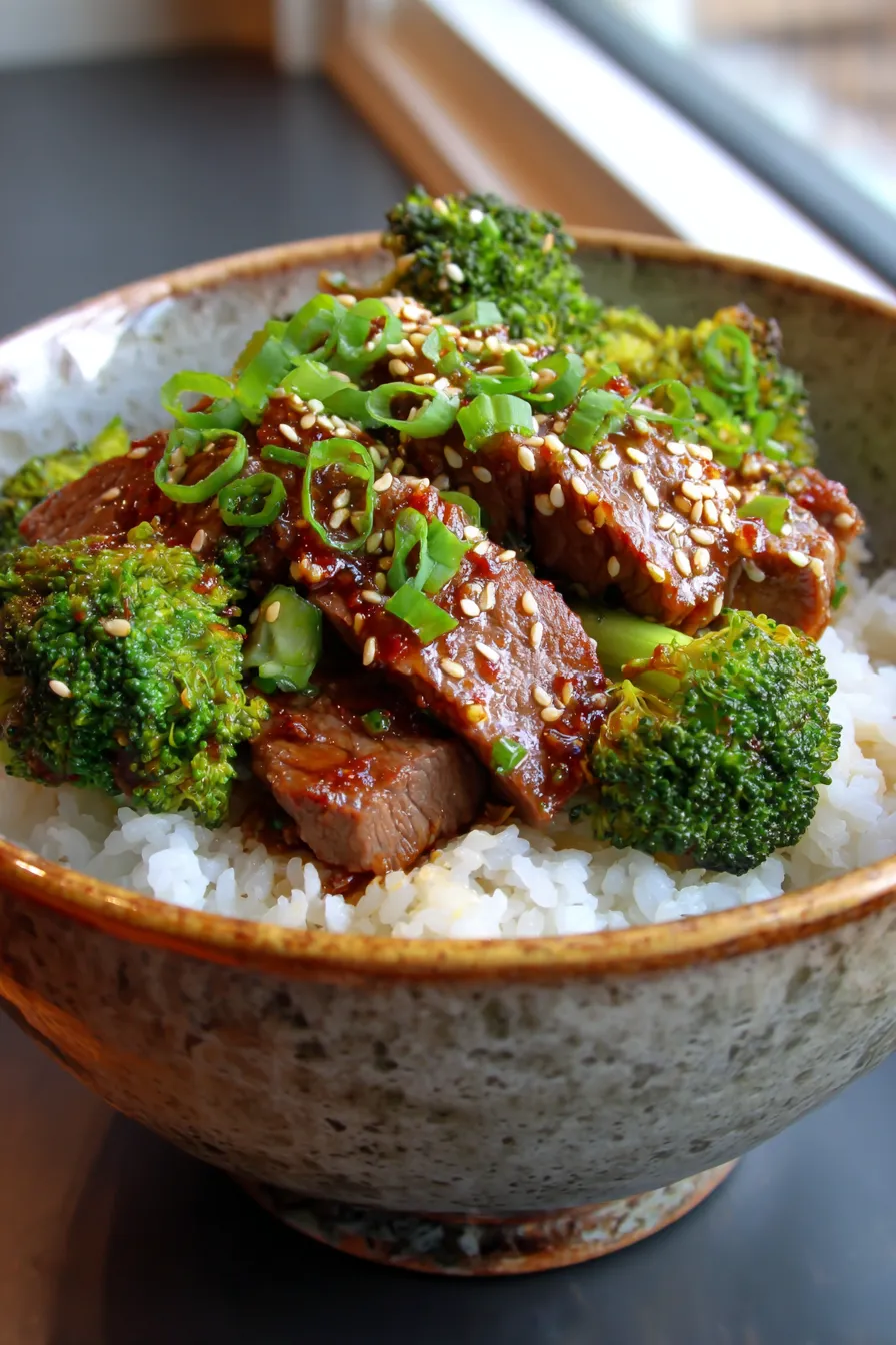 Chinese Beef and Broccoli (One-Pan Takeout-Style Dinner)-finisheddish-garnish