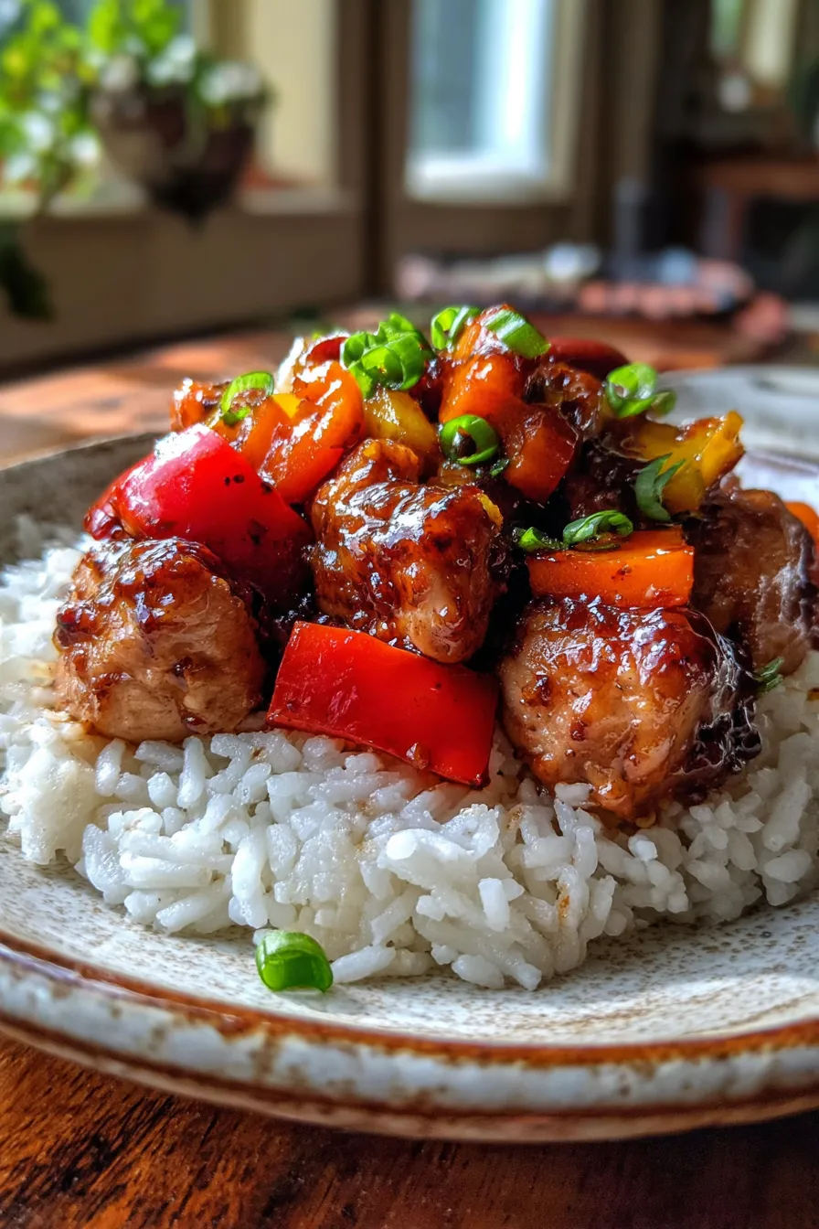Classic Brown Stew Chicken Recipe-sauce-closeup