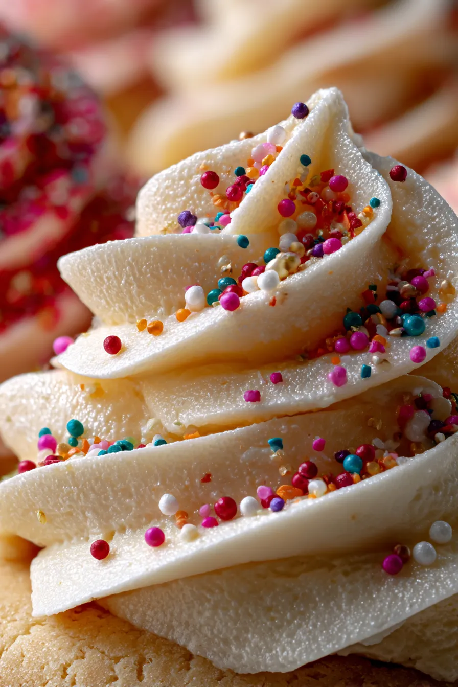 Colorful frosted sugar cookies party spread