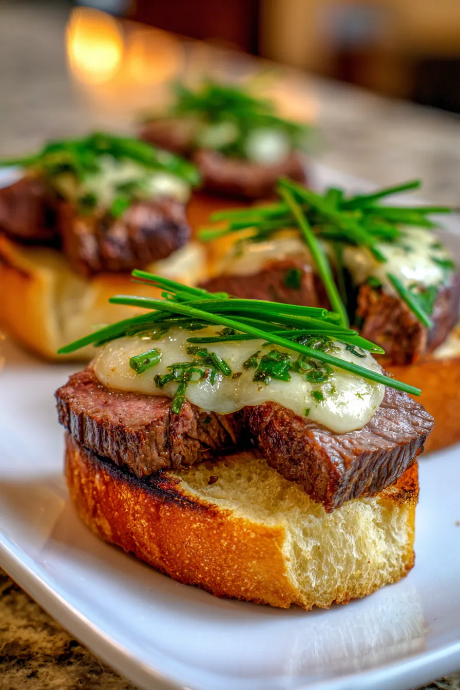 Cowboy Butter Steak Sliders-assembled-serving