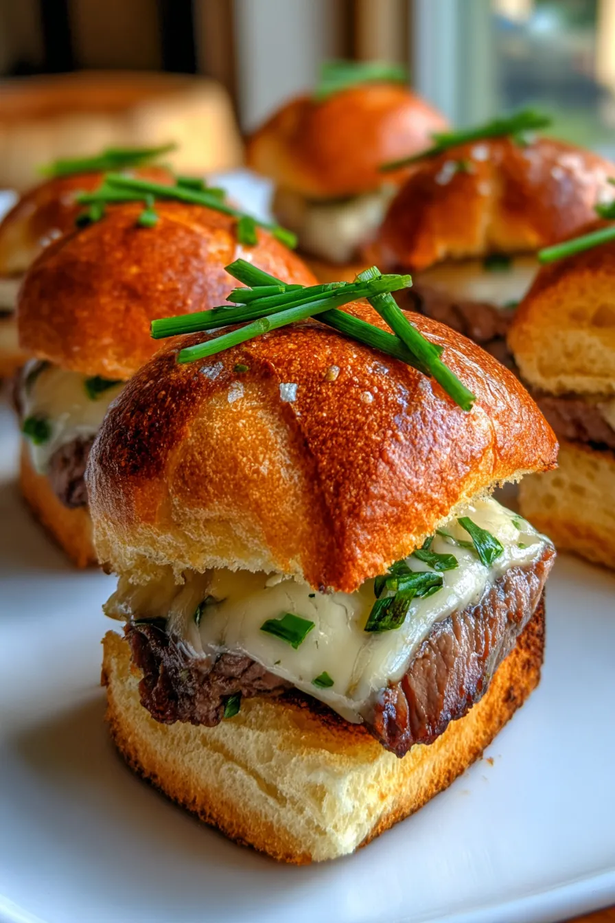 Cowboy Butter Steak Sliders-closeup-texture
