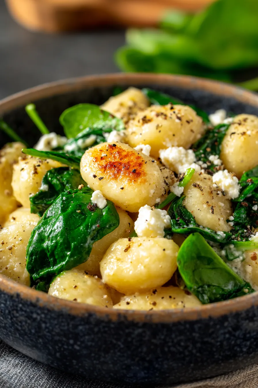 Creamy Gnocchi with Spinach and Feta-ingredients-fresh